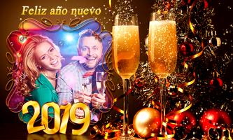 Año nuevo marco de fotos 2019 Affiche