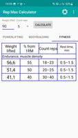 Rep Max Calculator screenshot 2