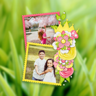 Awesome Double Photo Frame Garden Wale Application icône