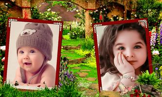 Awesome Double Photo Frame Garden Wale Application Affiche