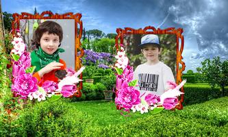 Awesome Double Photo Frame Garden Wale Application स्क्रीनशॉट 3
