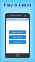 Multiplication table - (Maths Game)-poster