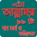 আল্লাহর ৯৯ টি নাম অর্থসহ ও ফজি