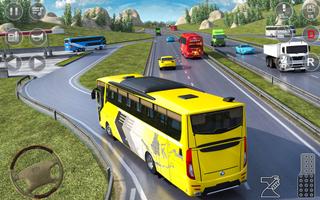 Tour Coach Bus Sim Spiele Plakat