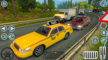 ville Taxi chauffeur NOUS fou taxi sim Affiche