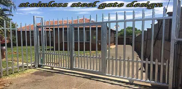 design del cancello in acciaio inossidabile