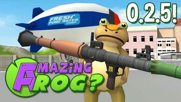 Amazing Stickman Frog Affiche