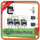 Star delta wiring diagram أيقونة