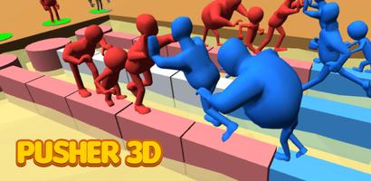 Pusher 3D الملصق