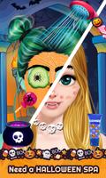 Cute Girl Halloween Makeup Art poster