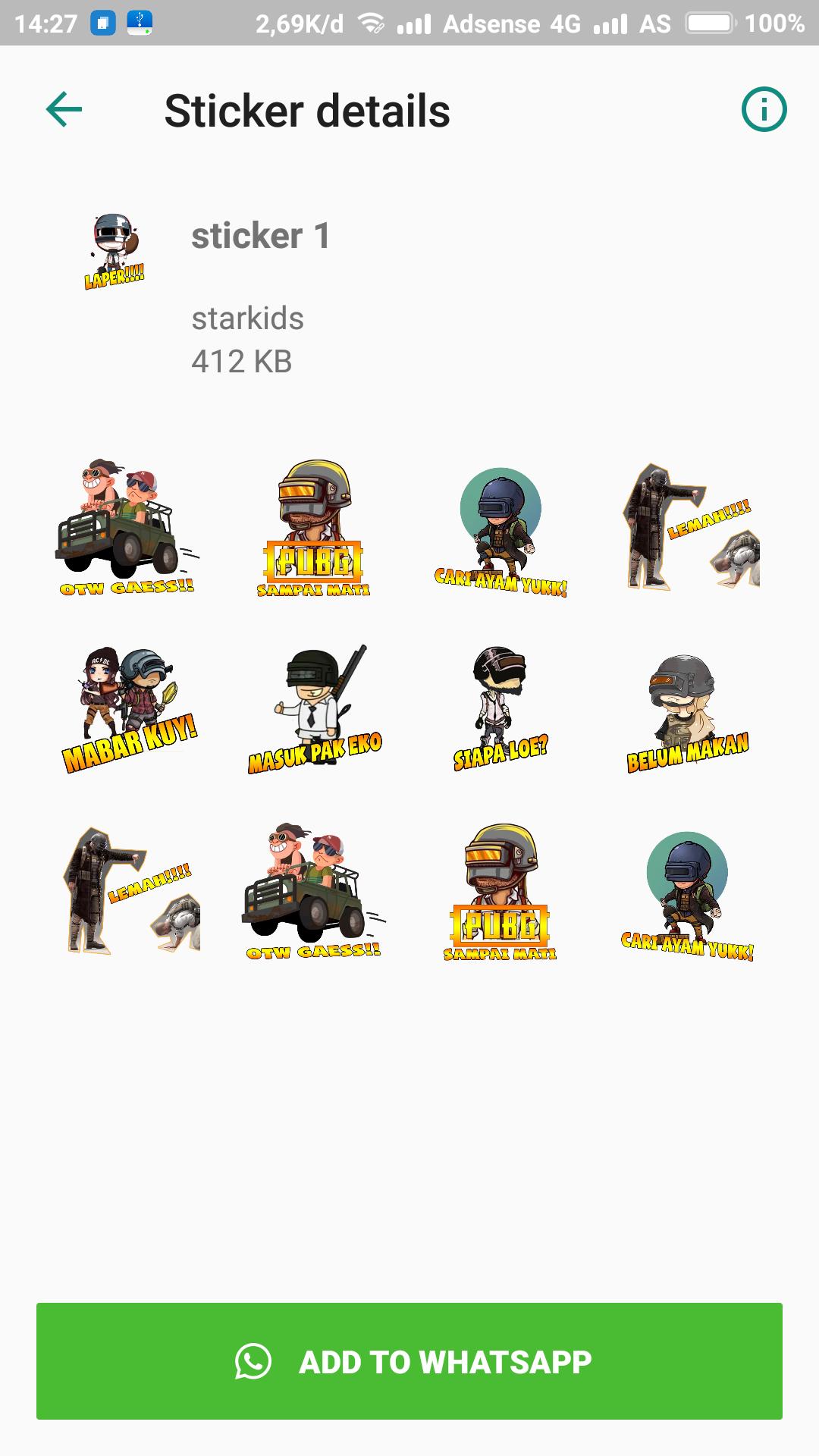 Stickers Pubg Wa Terbaru For Android Apk Download