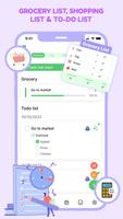 Cute Grocery & Shopping List الملصق