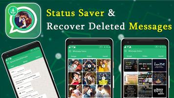 Status saver for Whatsapp & View Deleted Messages Affiche