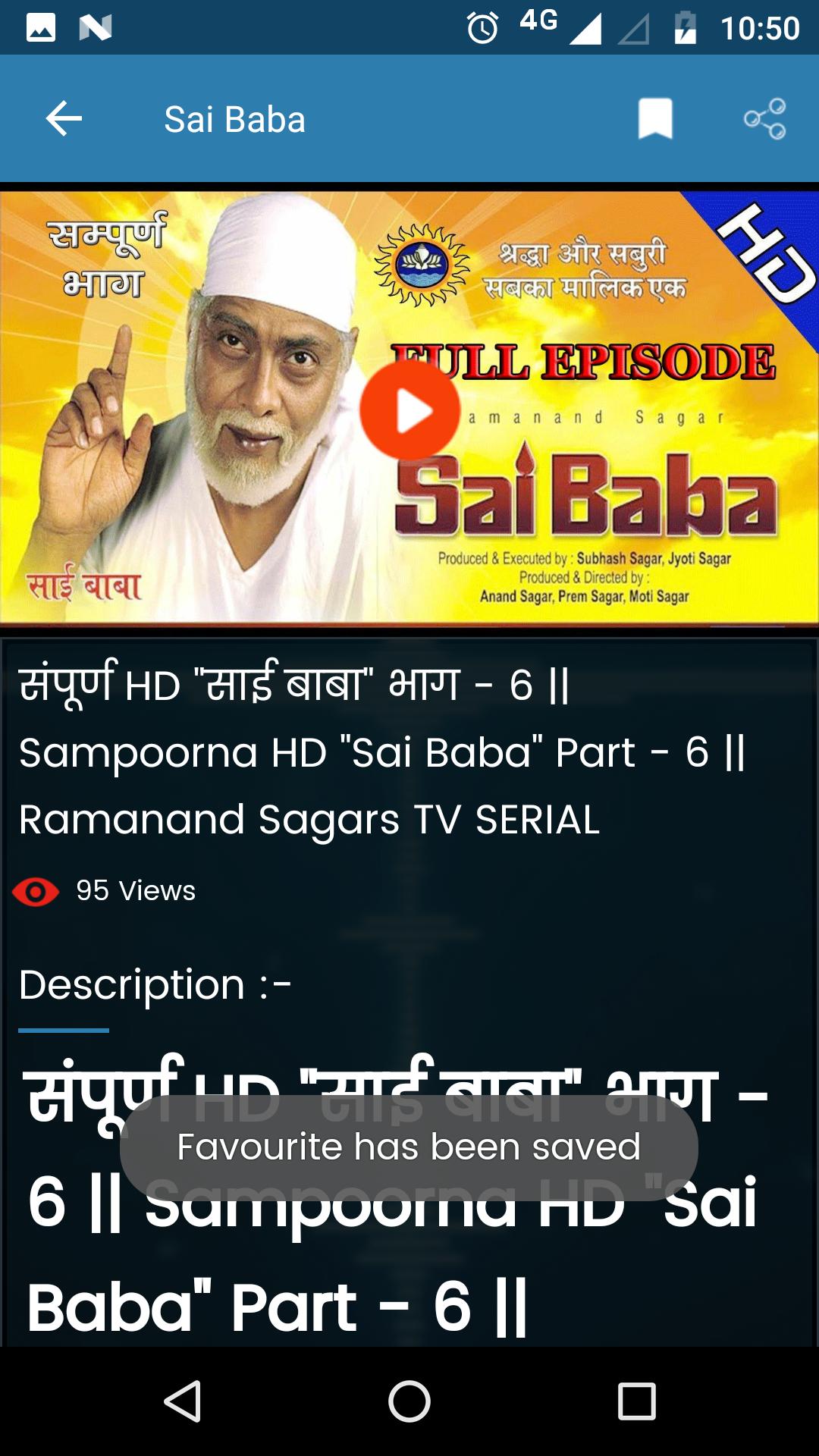 Sai baba serial timing today