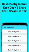 Dosti Poetry Urdu Plakat