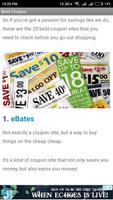برنامه‌نما 18 Best Coupon Sites for Saving عکس از صفحه