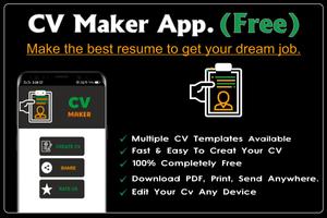 CV Maker App - Perfect Resume Creator. پوسٹر