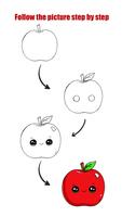 how to draw cute fruits poster