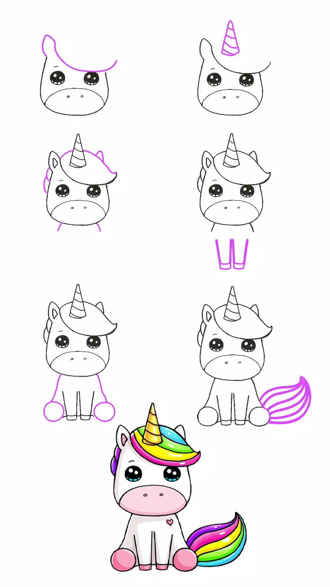 VAMOS DESENHAR UM UNICÓRNIO 🦄, How To Draw Unicorn