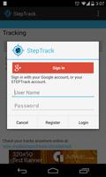 StepTrack GPS Online Tracking Plakat