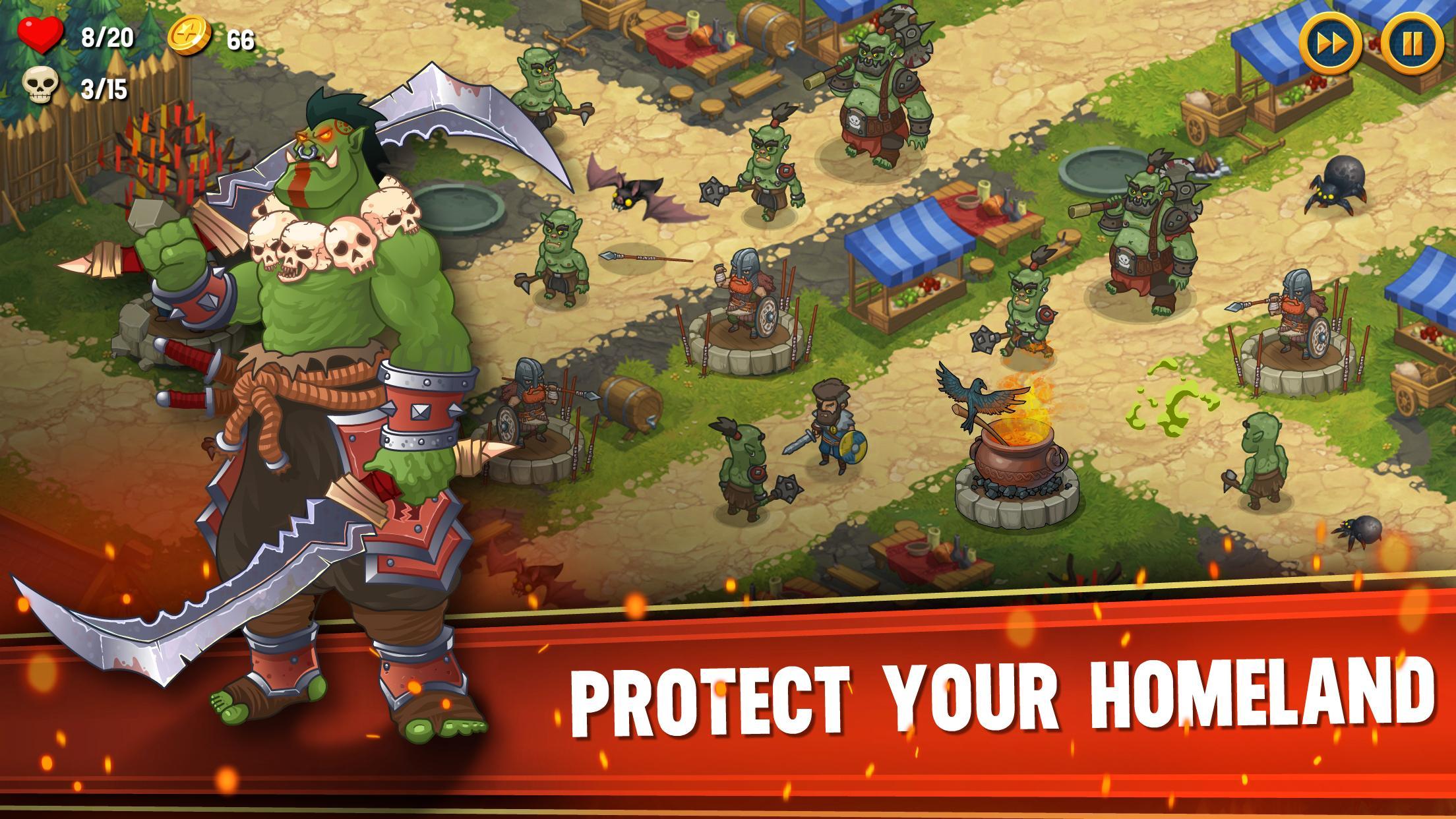 Orcs Warriors: Offline Tower Defense APK für Android herunterladen