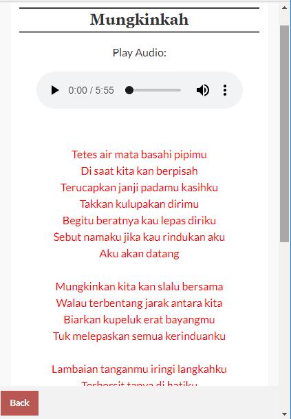Lagu Stingky Mungkinkah Lirik