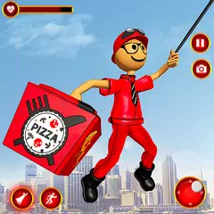 Stickman Pizza Delivery Boy APK download