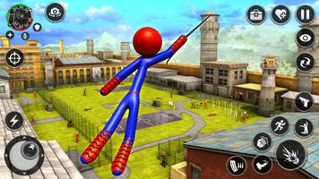Spider Stick Hero Prison Break screenshot 1