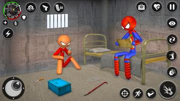 Spider Stick Hero Prison Break تصوير الشاشة 2