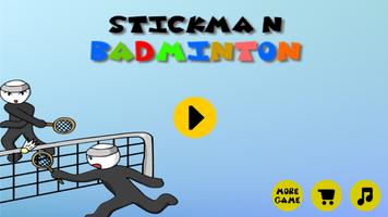 Stickman Badminton Affiche