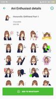 Anime Menhera Cute Girl For WA Stickers capture d'écran 2