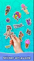 Sticker coloring - art puzzle Poster