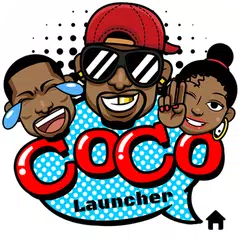 CoCo Launcher - Black Emoji, 3D Theme アプリダウンロード