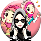 Hijab Muslimah Sticker For Whatsapp -Islam Sticker icône