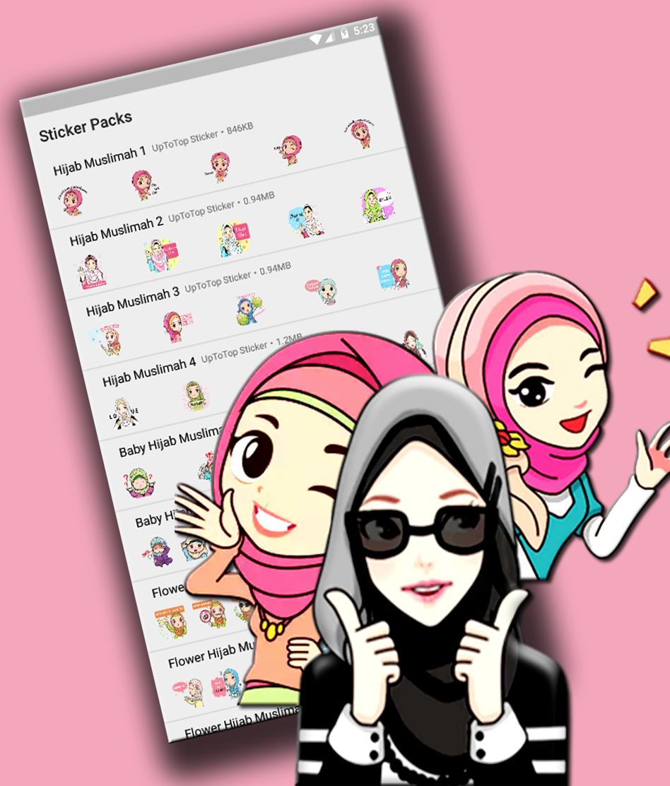 Hijab Muslimah Sticker For Whatsapp Islam Sticker For Android