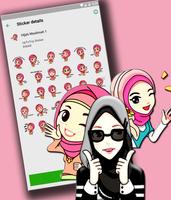 Hijab Muslimah Sticker For Whatsapp -Islam Sticker capture d'écran 2