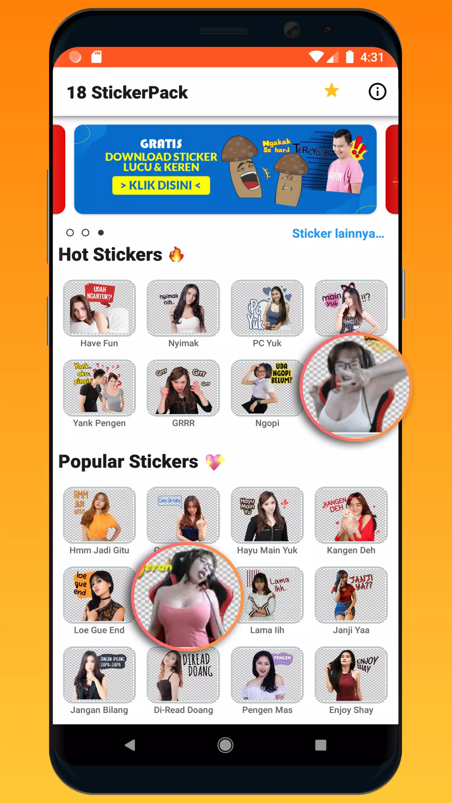 Stiker 18 for whatsapp Messenger - 18 Sticker Pack APK for Android Download