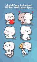 Mochi Peach Cat Stickers WA постер