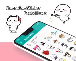 Stiker Pentol Lucu WAStickerApps plakat