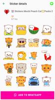 Stickers Mochi Peach Cat اسکرین شاٹ 1