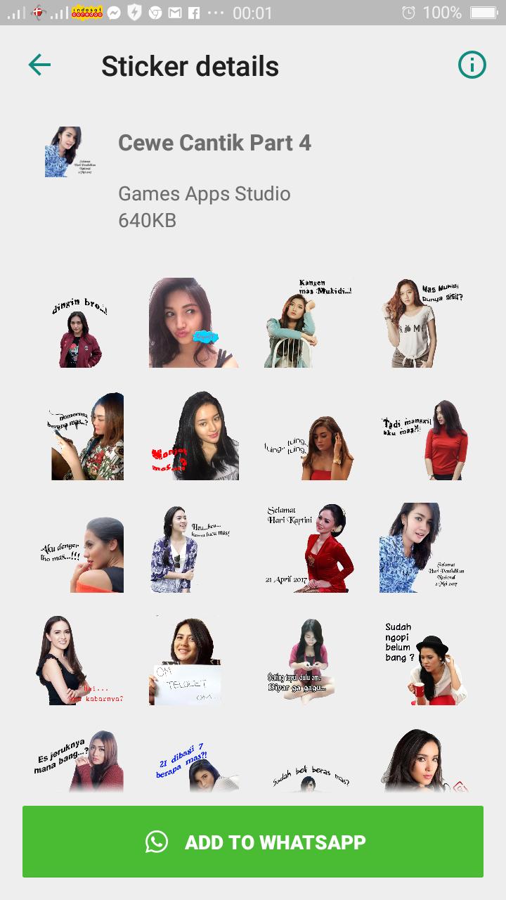 Sticker Cewek Cantik Wastickerapps For Android Apk Download