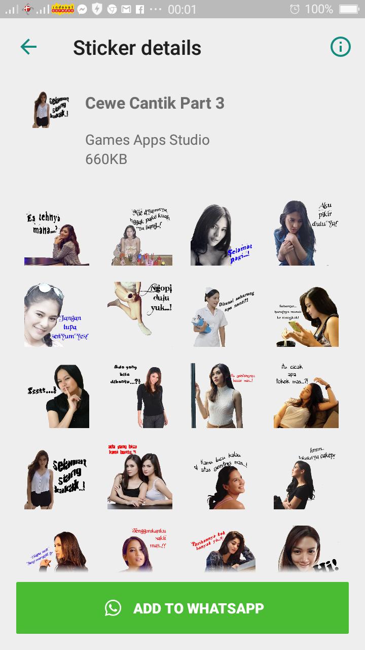 Sticker Cewek Cantik Wastickerapps For Android Apk Download