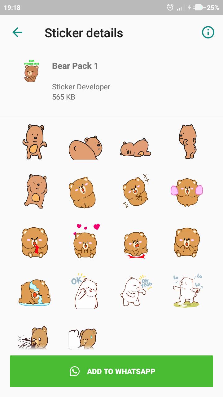 Bear Stickers Wastickerapps For Android Apk Download