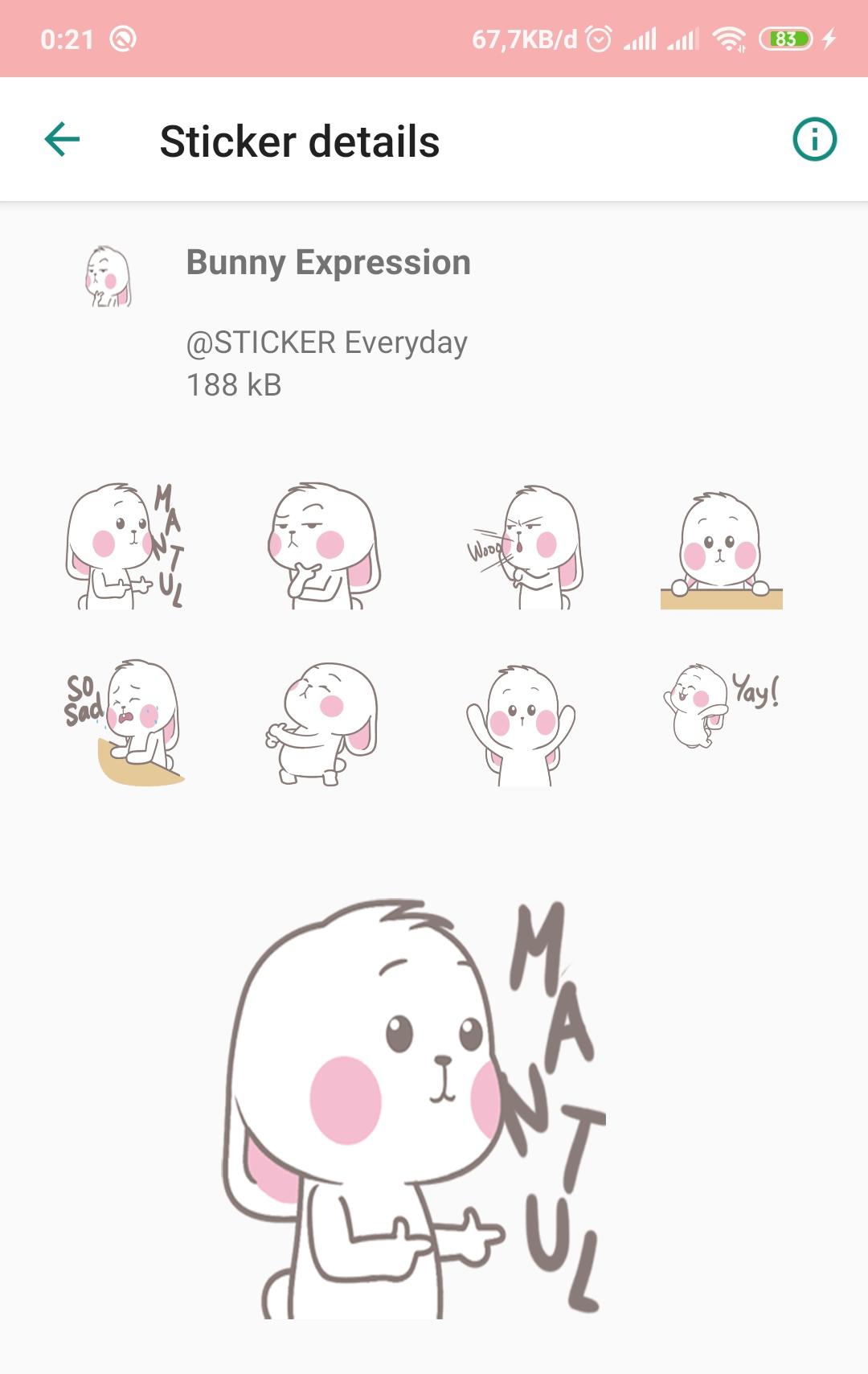 Wastickerapps Cute Bunny Sticker For Android Apk Download
