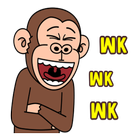 Funny Crazy Monkey Stickers ไอคอน