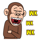 Funny Crazy Monkey Stickers