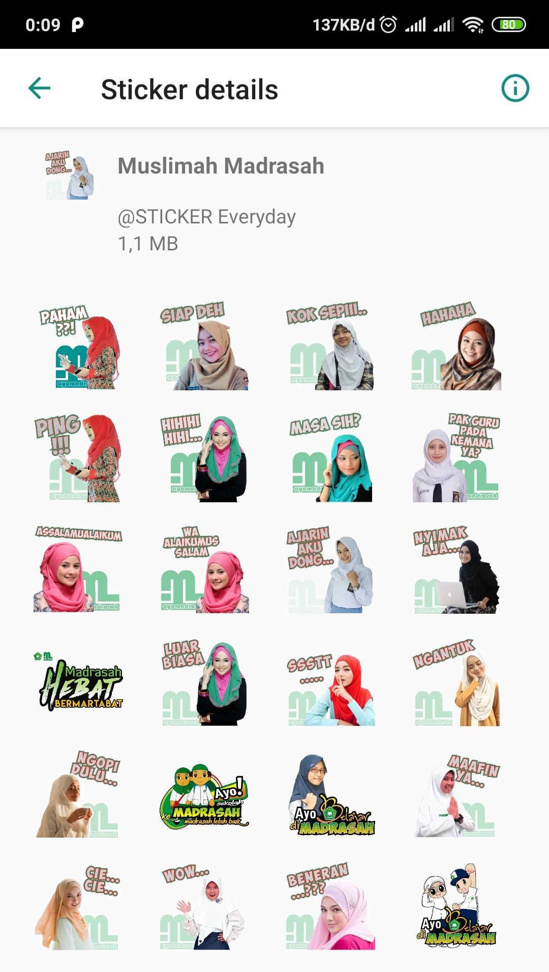 Sticker Muslimah Madrasah Lucu Dan Cantik For Android Apk Download