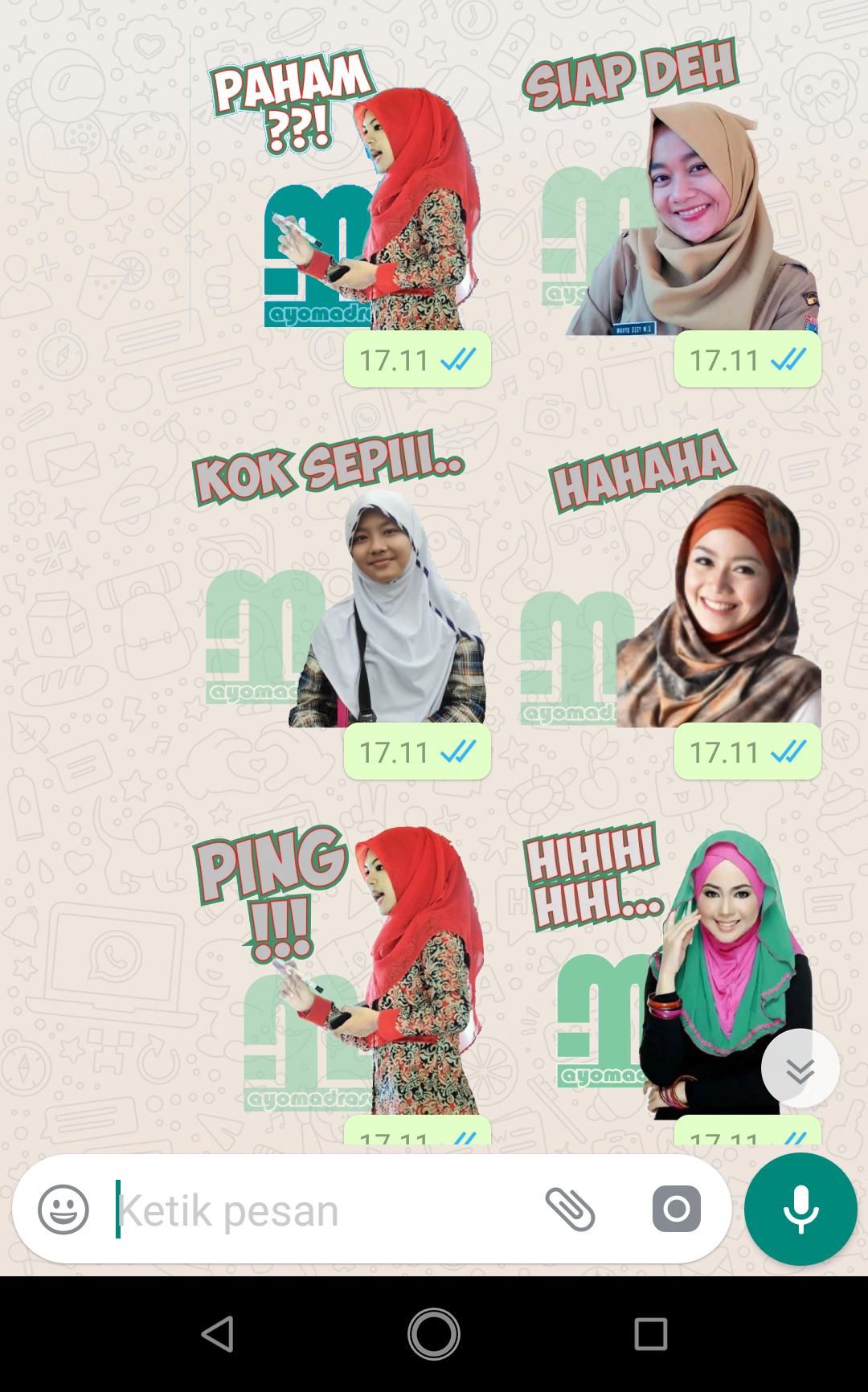 Sticker Muslimah Madrasah Lucu Dan Cantik For Android Apk Download