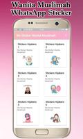 WA Sticker Wanita Muslimah poster
