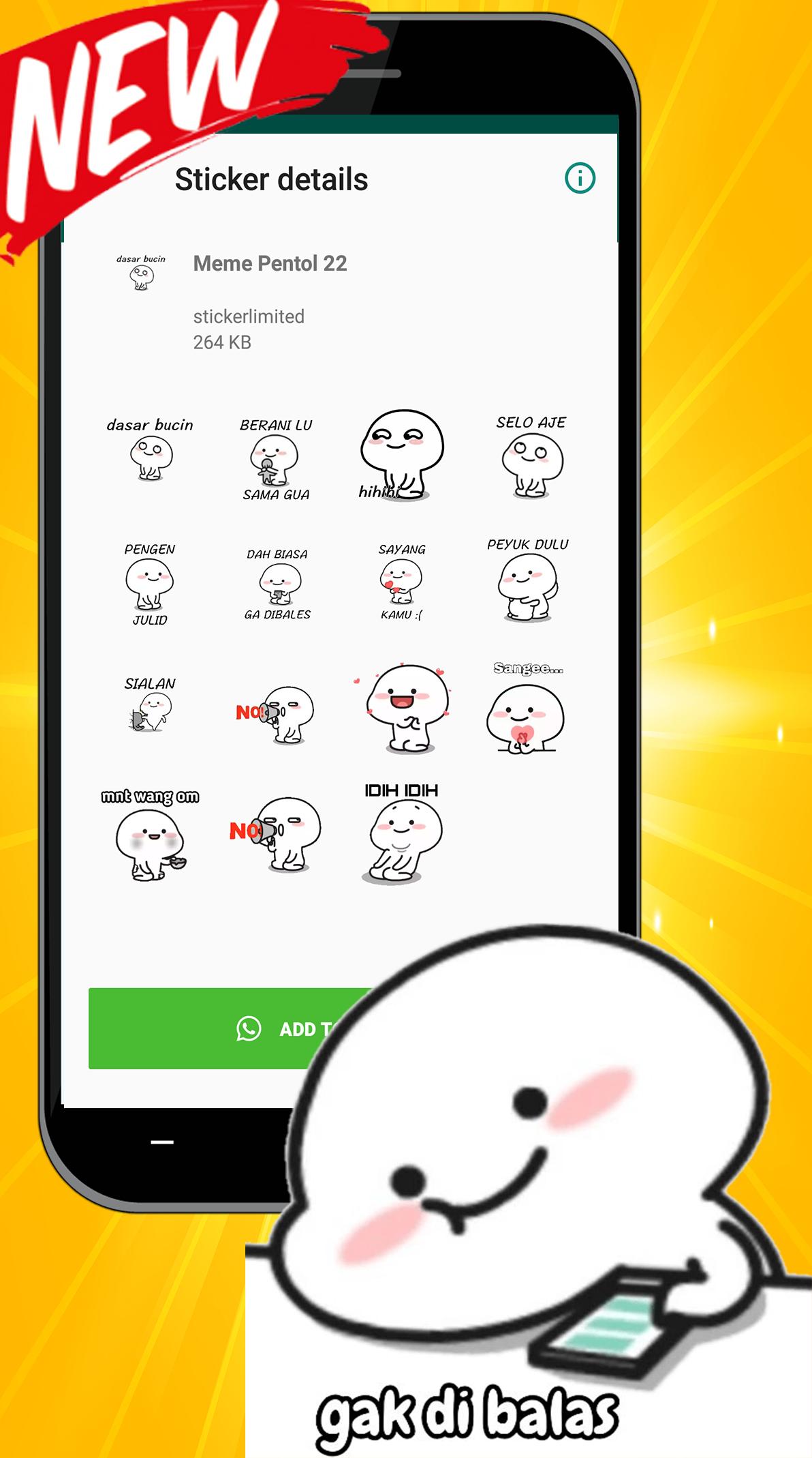 Meme Sticker Pentol Lucu For Wastickerapps For Android Apk Download